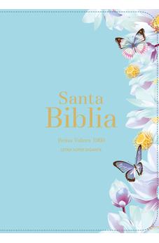 Image of Biblia RVR 1960 Letra Súper Gigante Símil Piel Azul Clara