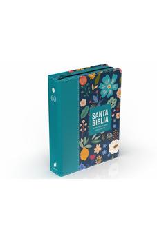 Image of Biblia RVR 1960 Compacta Letra Grande 11 puntos Símil Piel Verde Turquesa con Cierre y Índice