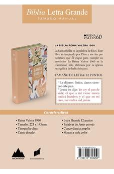 Image of Biblia RVR 1960 Letra Grande Tamaño Manual Símil Piel Naranja Clara