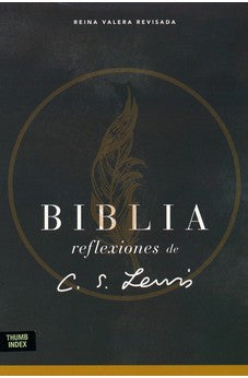 Image of Biblia RVR 1977 C.S. Lewis Piel Azul Marino con Índice Interior a Dos Colores