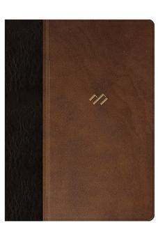 Image of Biblia RVR 1960 de Estudio Temática Miguel Nuñez Piel Marrón Oscuro Marrón con Índice