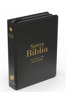Image of Biblia RVR 1960 Compacta Letra Grande 11 puntos Símil Piel Negro con Cierre y Índice