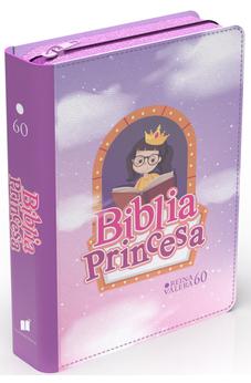 Image of Biblia RVR 1960 Compacta para Niñas Princesa Vinilo con Cierre