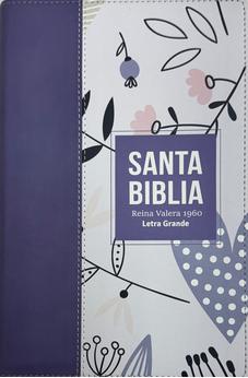Image of Biblia RVR 1960 Letra Grande Tamaño Manual Símil Piel Lila