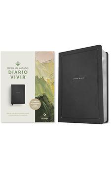 Image of Biblia NTV de Estudio del Diario Vivir Símil Piel Negro Letra Roja