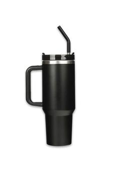 Image of Be Strong in the Lord Black 40 Oz Tumbler with Straw - Ephesians 6:10