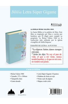 Image of Biblia RVR 1960 Letra Súper Gigante Símil Piel Azul Clara