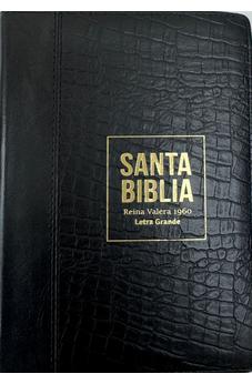 Image of Biblia RVR 1960 Compacta Letra Grande 11 puntos Símil Piel Piel Negro con Cierre y Índice