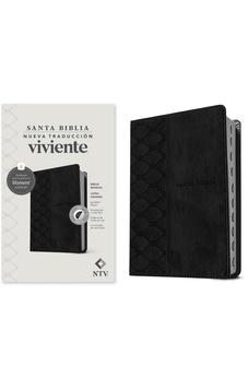 Image of Biblia NTV Letra Grande Tamaño Manual con Filament Símil Piel Negro Índice Letra Roja