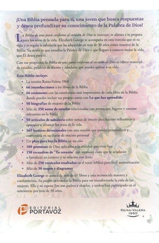 Image of Biblia RVR 1960 de Una Joven Conforme al Corazón de Dios Lujo Flores