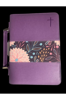 Image of Forro de Biblia Lila Cruz L