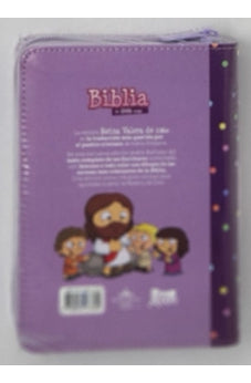 Image of Biblia RVR 1960 para Niños Mi Gran Viaje Lila Símil Piel con Cierre