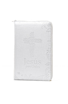 Image of Biblia RVR 1960 Jesús para Todos Letra Grande Tamaño Manual Marfil Símil Piel con Índice y Cierre