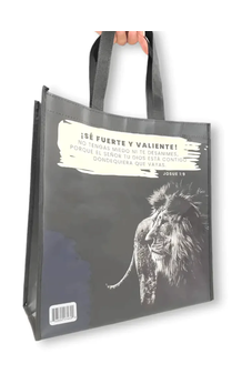 Image of Bolsa Tote Bag Grande a Todo Color Sé Fuerte y Valiente