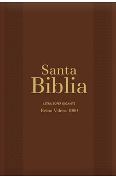 Image of Biblia RVR 1960 Letra Súper Gigante Marrón con Cierre e Índice
