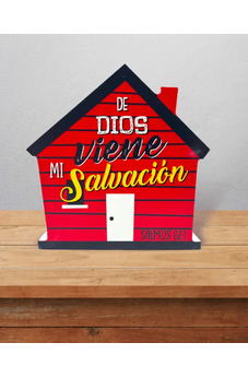 Image of Plaqué de Madera Casa de Dios Viene mi Salvación