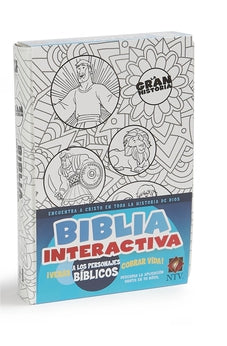Image of Biblia NTV la Gran Historia Interactiva Blanco con Tela para Colorear
