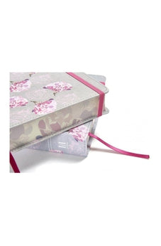 Image of Biblia RVR 1960 de Apuntes Gris y Floreado Tela Impresa