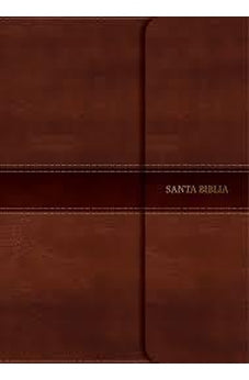 Image of Biblia NVI Letra Grande Tamaño Manual Marrón Símil Piel con Solapa e Imán