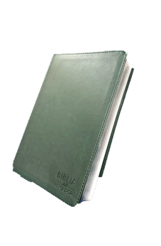 Image of Biblia NVI del Pescador Letra Grande Verde Símil Piel