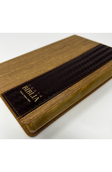 Image of Biblia RVR 1960 Letra Grande Tamaño Manual Marrón Madera