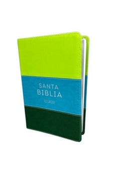 Image of Biblia RVR 2020 Letra Grande Símil Piel Tricolor Verde