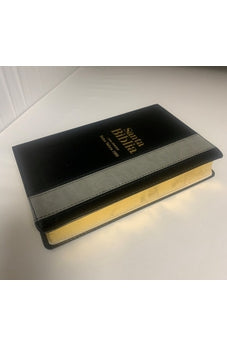 Biblia RVR 1960 Letra Grande Tamaño Manual Negra Gris