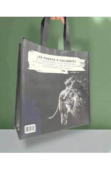 Image of Bolsa Tote Bag Grande a Todo Color Sé Fuerte y Valiente