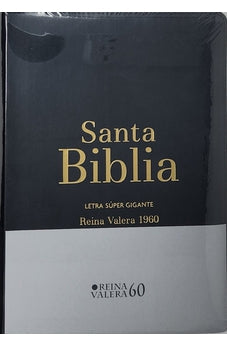 Image of Biblia RVR 1960 Letra Súper Gigante Negro con Cierre e Índice