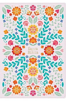 Image of Biblia RVR 1960 Súper Gigante Floreada Símil Piel con Índice