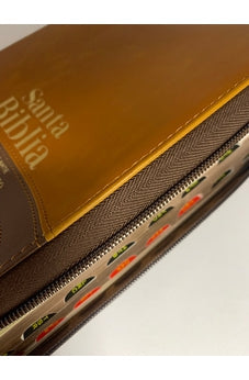 Image of Biblia RVR 1960 Letra Súper Gigante Piel Café Duotono con Cierre e Índice