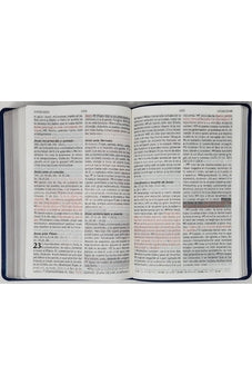 Image of Biblia RVR 1960 de Promesas Letra Gigante Azul Triángulos Símil Piel