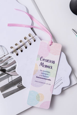 Marcador de Libro con Ribbon Gracias Mamá