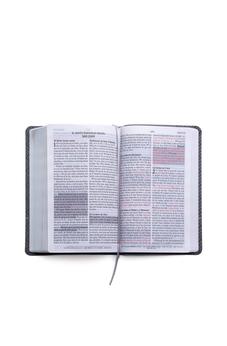 Biblia RVR 1960 Letra Grande Tamaño Manual Gris Símil Piel
