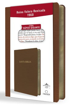 Image of Biblia RVR 1960 Letra Súper Gigante Marrón Símil Piel