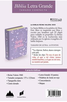 Image of Biblia RVR 1960 Compacta Símil Piel Juvenil Mariposa Lila