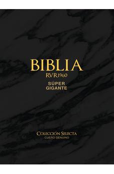 Image of Biblia RVR 1960 Letra Súper Gigante Cuero Genuino Negro con Índice