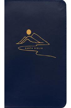 Image of Biblia NTV Compacta Letra Gigante con Filament Símil Piel Azul Índice Letra Roja Cierre