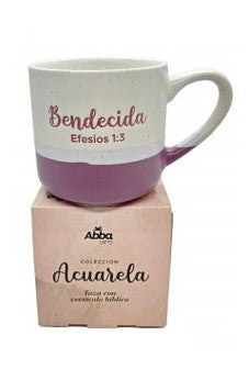 Taza 12 OZ Colección Acuarela Bendecida