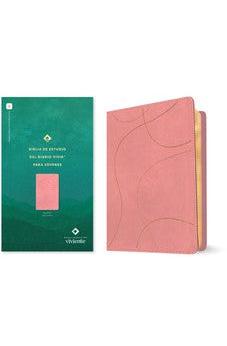 Biblia NTV de Estudio Diario Vivir para Jóvenes Rosa Pastel Símil Piel