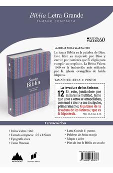 Image of Biblia RVR 1960 Compacta Letra Grande 11 puntos Símil Piel Andina Morado