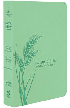 Biblia RVR 1960 Letra Grande Tamaño Manual Menta Símil Piel