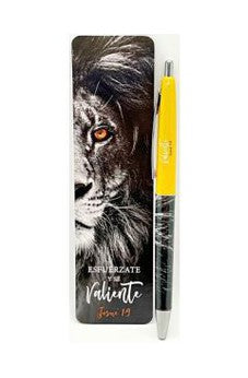 Pack Bolígrafo con Marcador de Libro: Esfuérzate y Sé Valiente