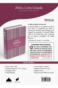 Image of Biblia RVR 1960 Compacta Letra Grande 11 puntos Símil Piel Andina Borgoña