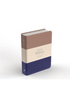 Image of Biblia RVR 1960 Compacta Letra Grande 11 puntos Símil Piel Marrón Beige Negro