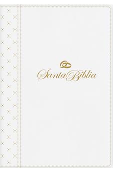 Biblia NTV Letra Grande Tamaño Manualcon Filament Símil Piel Blanco Letra Roja