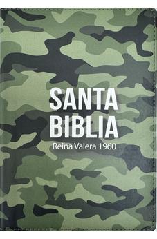 Biblia RVR 1960 Compacta Símil Piel Camuflaje Verde