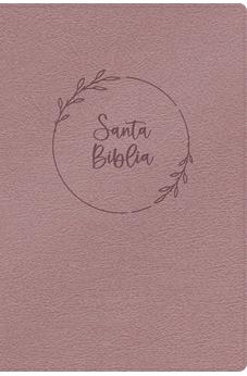 Biblia RVR 1960 Letra Gigante Rosa Perla Símil Piel