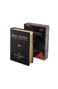 Image of Biblia RVR 1960 de Estudio Teologico Piel Fabricada Negro con Índice