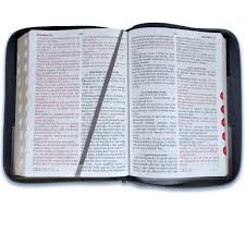 Biblia RVR 1960 Letra Gigante Tricolor Negro Gris Símil Piel con Índice y Cierre